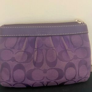Coach Purple Wristlet